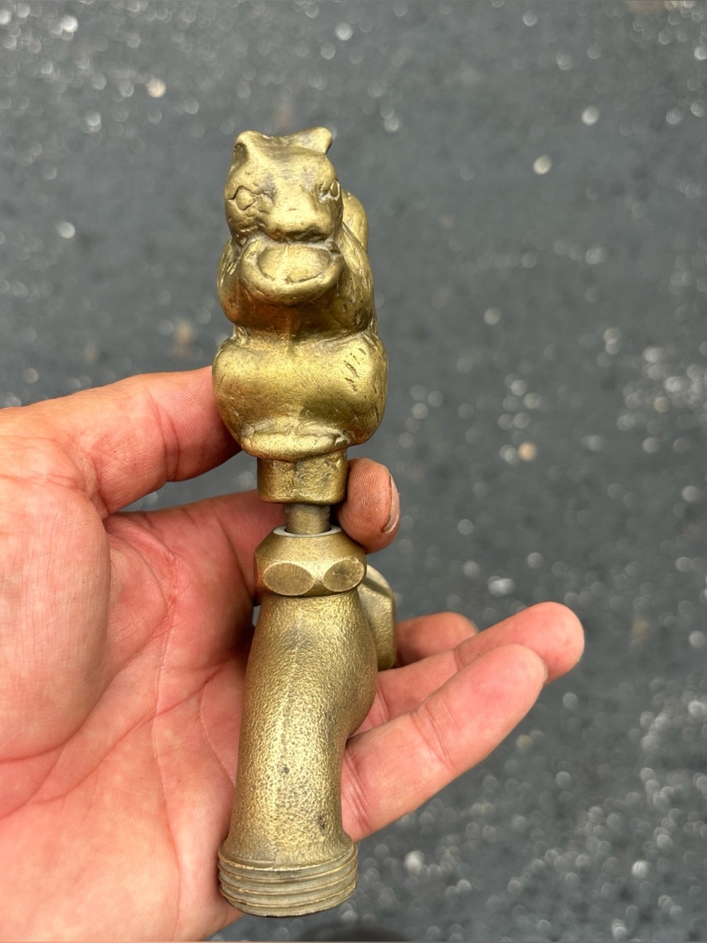 Gold Squirrel Faucet Handle for Small Pet Habitat Accessories